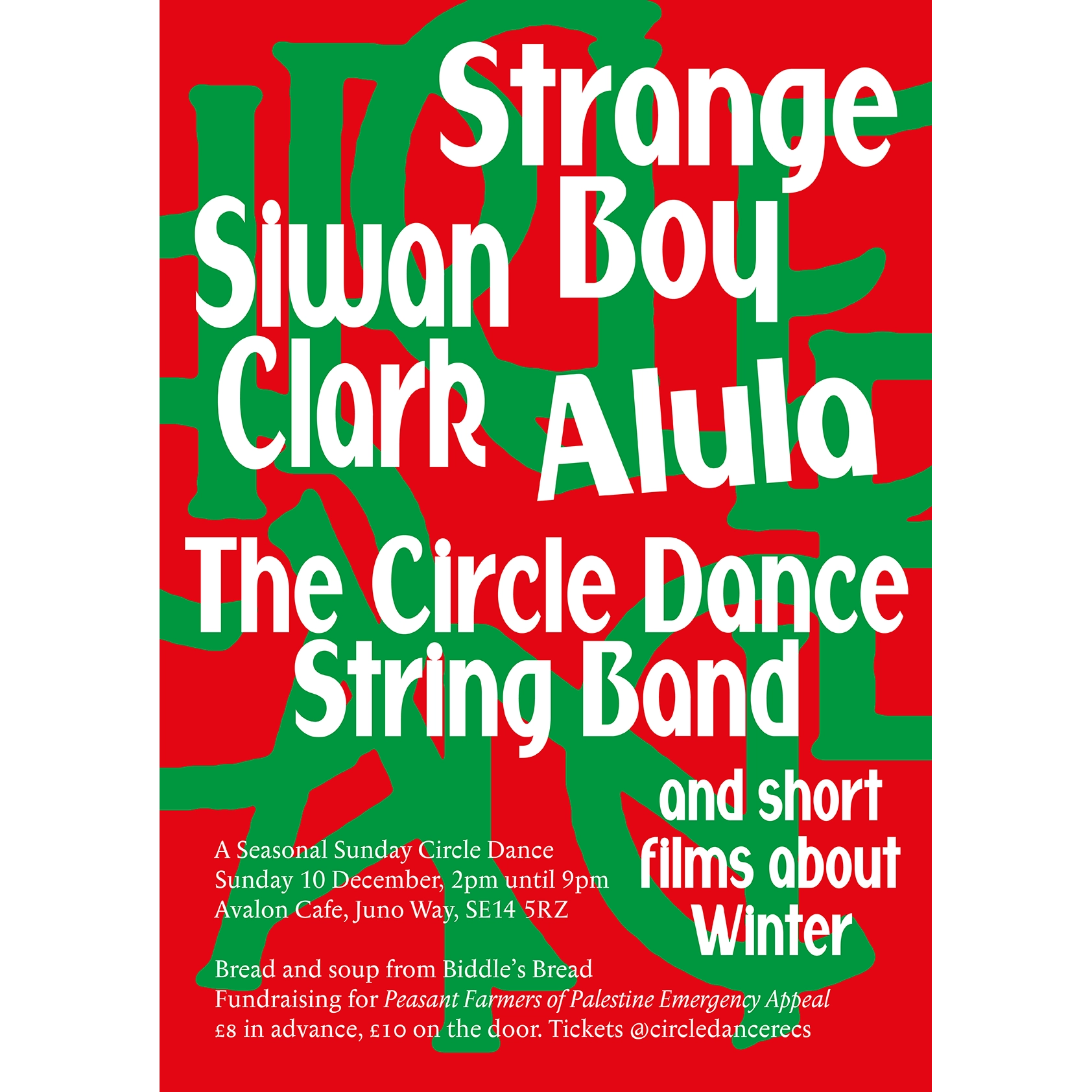 Circle Dance gig poster December 2023