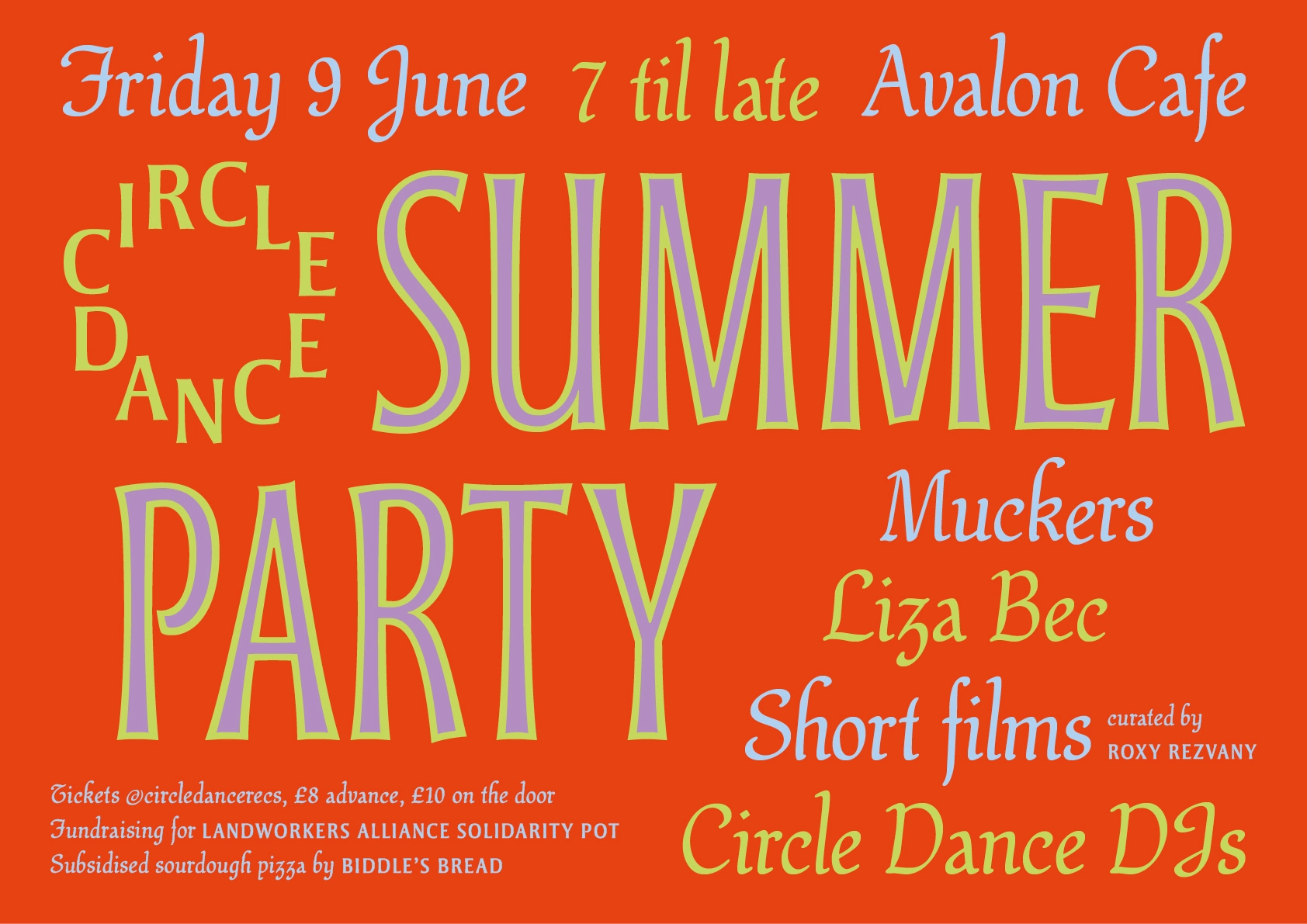 Circle Dance gig poster June 2023