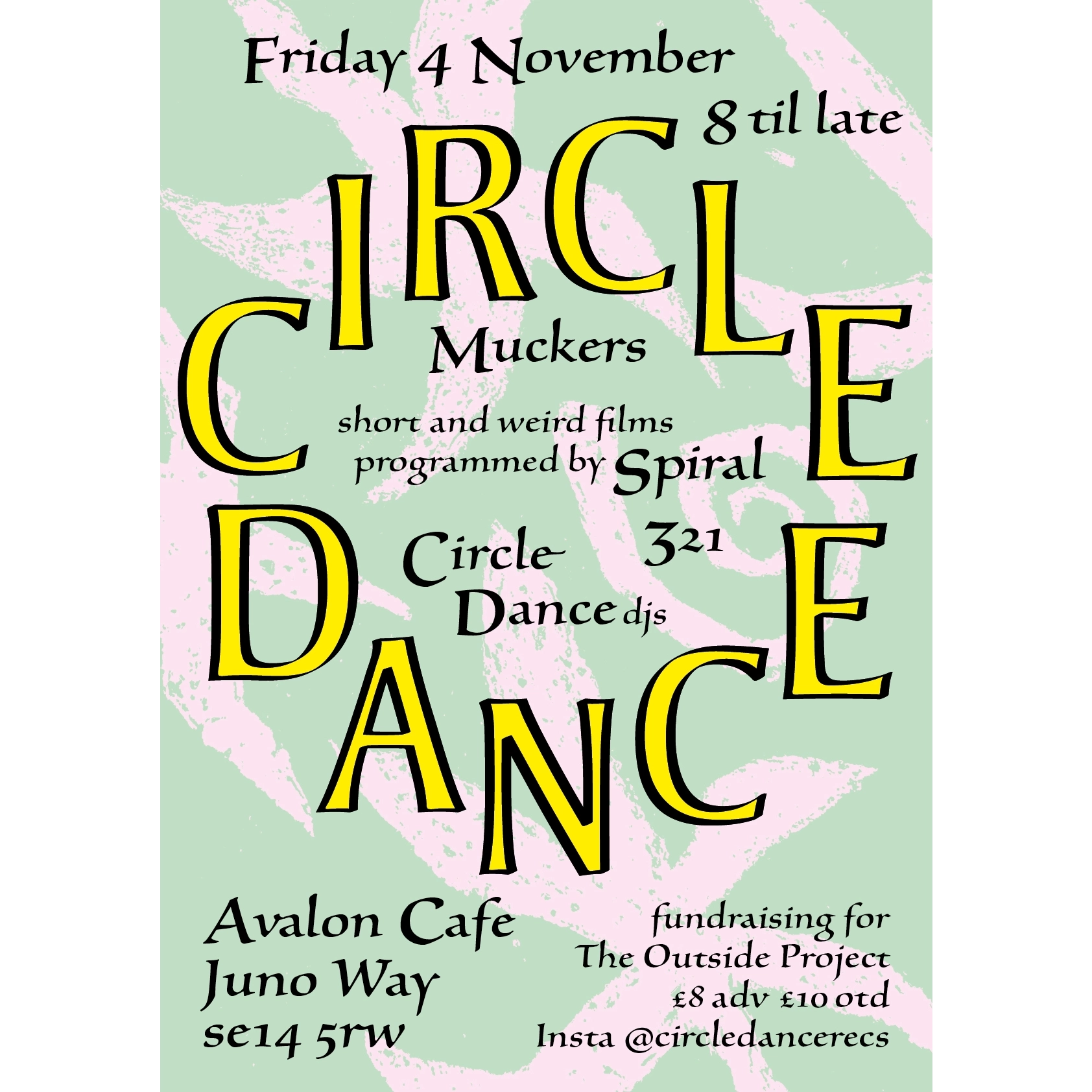 Circle Dance gig poster November 2022