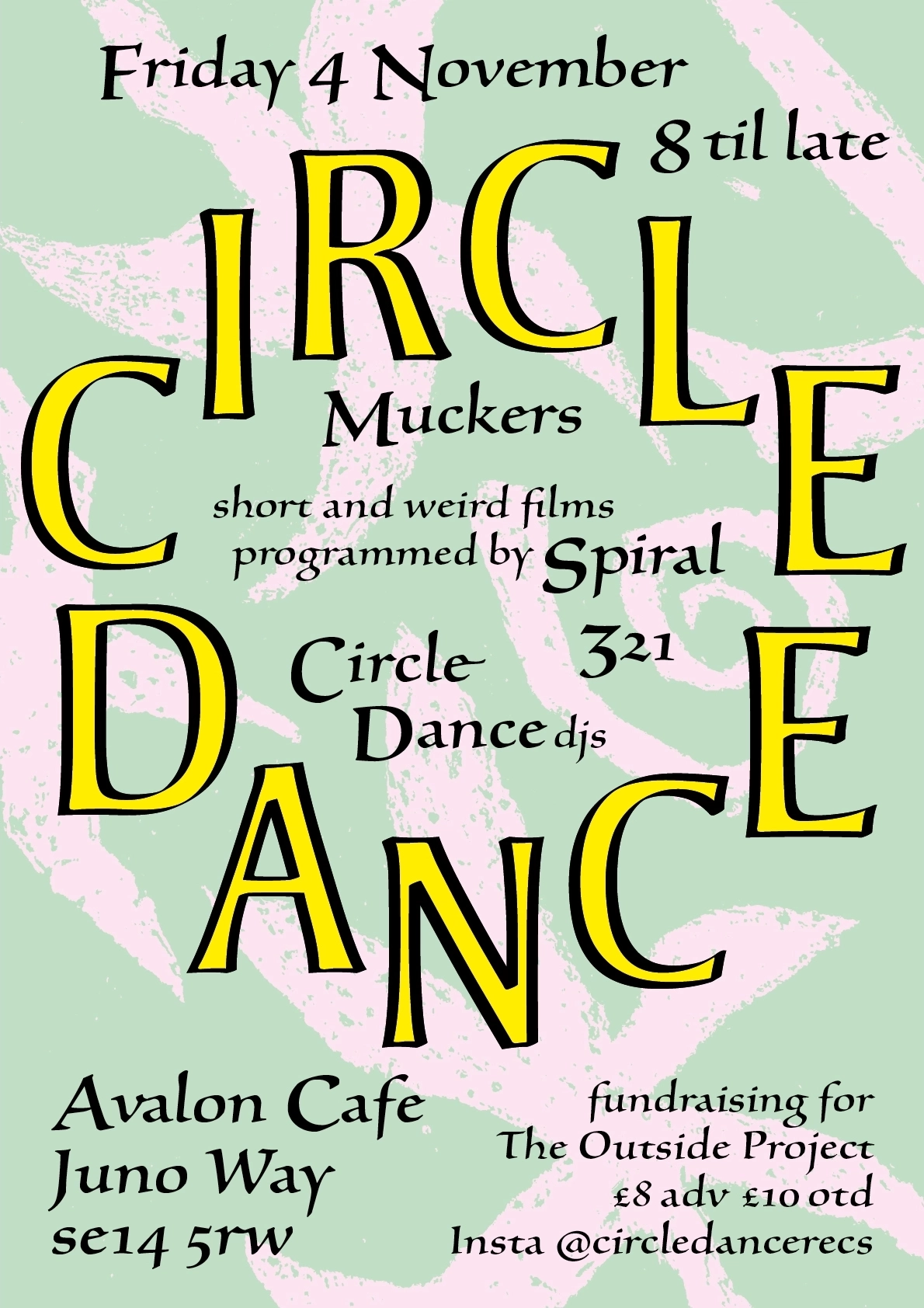 Circle Dance gig poster November 2022