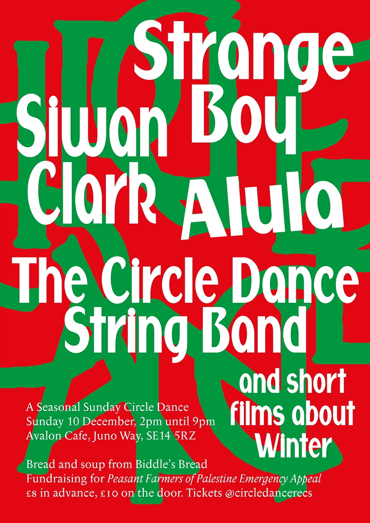 Circle Dance gig poster December 2023