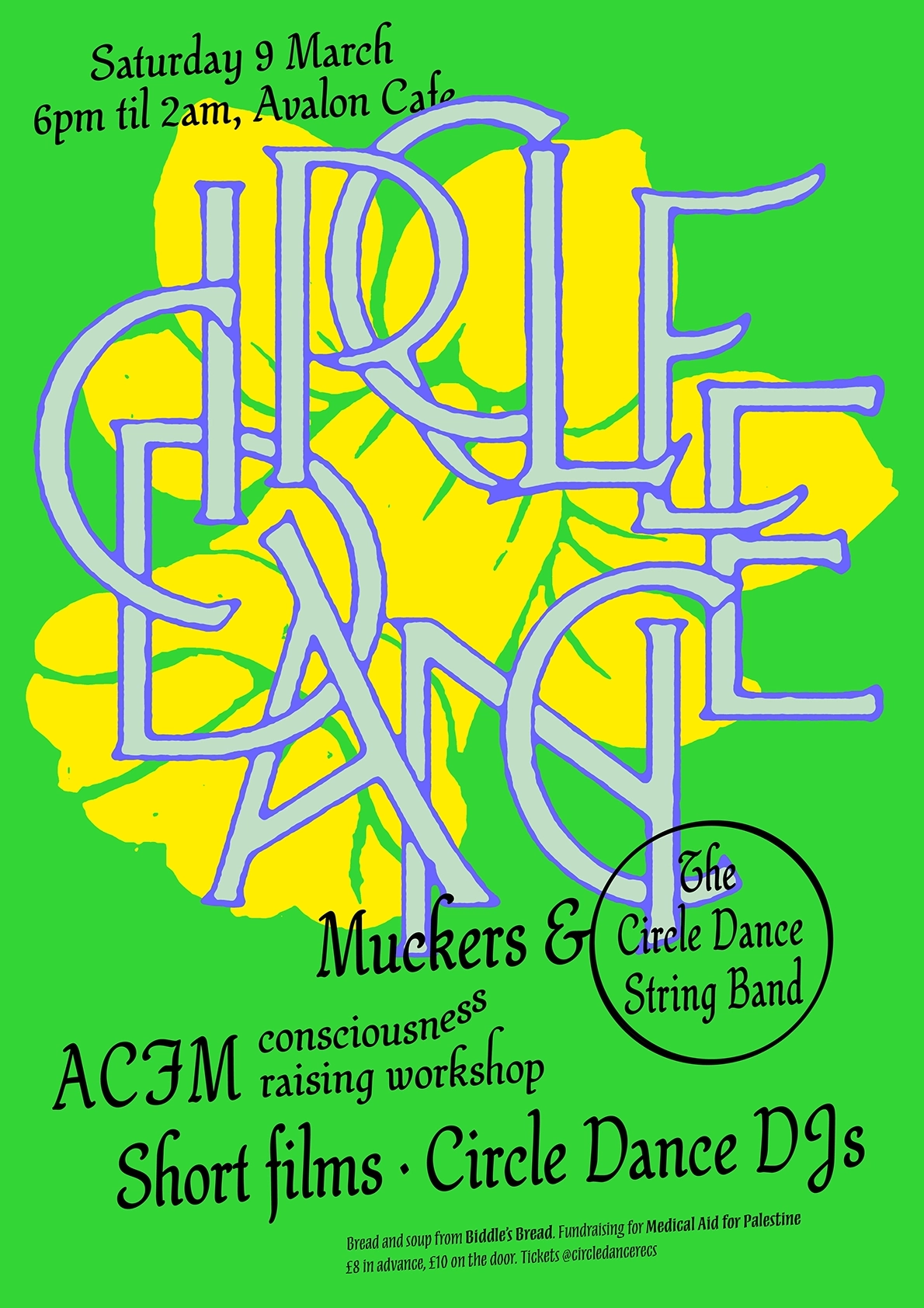 Circle Dance gig poster March 2024